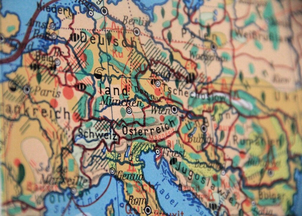map, germany, europe